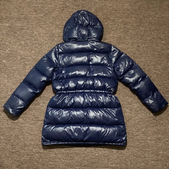 Polo Ralph Lauren Down Puffer Jacket Coat Youth Girls Size XL 16 Blue Hooded - Picture 2 of 12